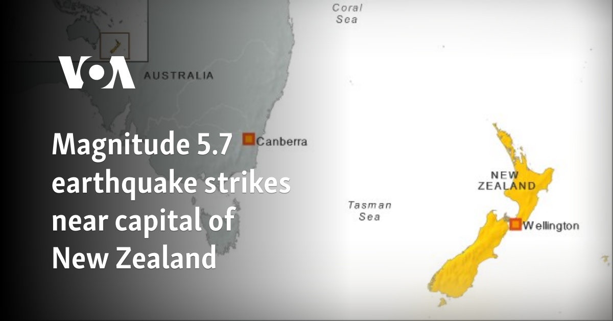 Magnitude 5.7 earthquake strikes near capital of New Zealand