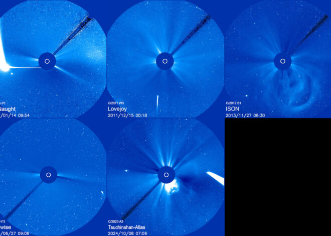 APOD: 2024 October 10 – Five Bright Comets from SOHO