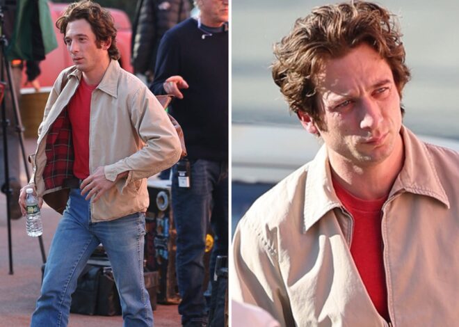 Jeremy Allen White Seen on Set of Bruce Springsteen Biopic