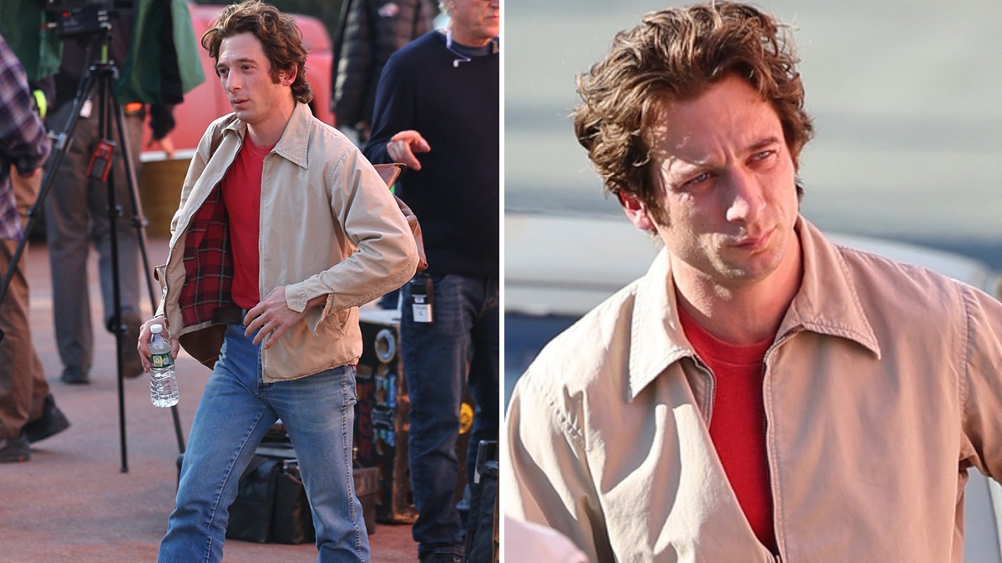 Jeremy Allen White Seen on Set of Bruce Springsteen Biopic