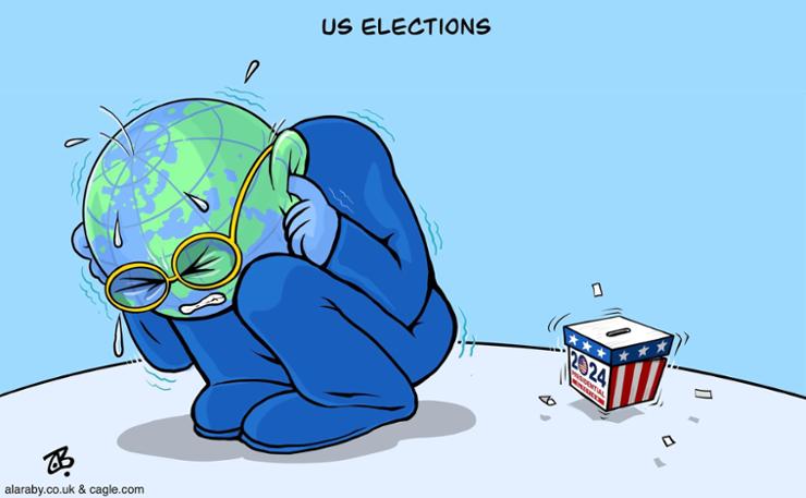 Elections USA world Trump Harris MAGA bomb