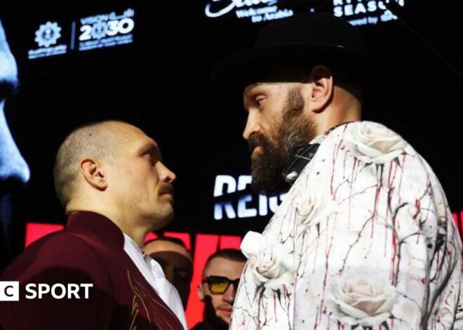 Fury vs Usyk 2: Tyson Fury dragged away from 11-minute plus face-off with Oleksandr Usyk